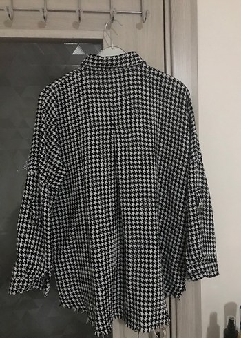 Düğmeli Kazayağı Kadın Gömlek/ Ceket - Görsel 2