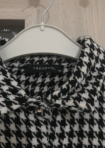 Düğmeli Kazayağı Kadın Gömlek/ Ceket - Görsel 4