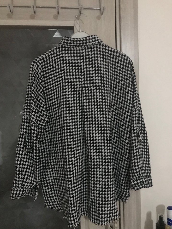 Düğmeli Kazayağı Kadın Gömlek/ Ceket - Görsel 2