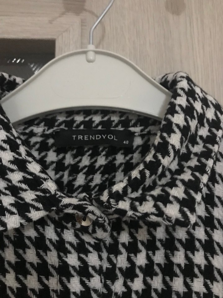 Düğmeli Kazayağı Kadın Gömlek/ Ceket - Görsel 4