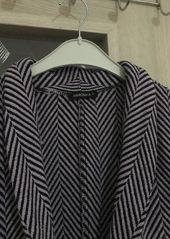 Lila Zebra Desenli Düğmeli Kadın Blazer - Görsel 5
