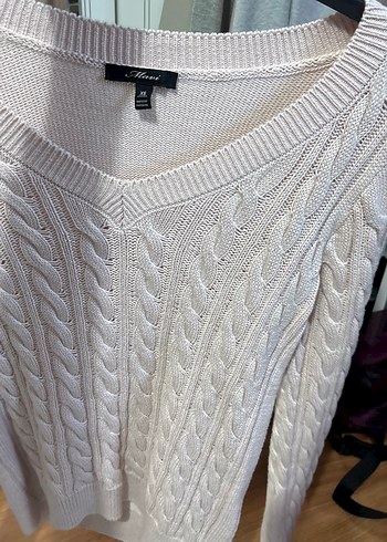 Mavi Kadın Örgü Kazak - Görsel 3