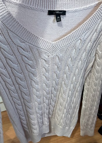 Mavi Kadın Örgü Kazak - Görsel 4