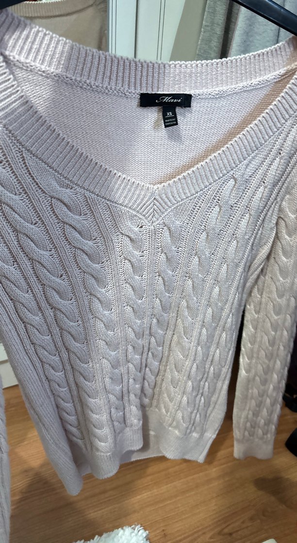 Mavi Kadın Örgü Kazak - Görsel 4