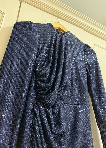 Tesettür payetli abiye - Görsel 7