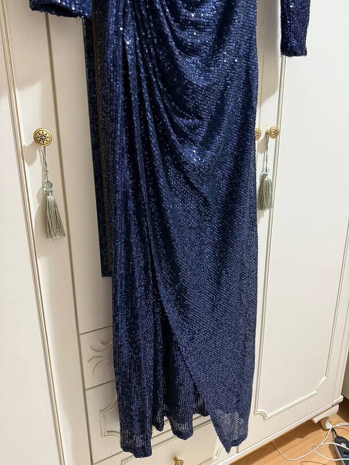 Tesettür payetli abiye - Görsel 5