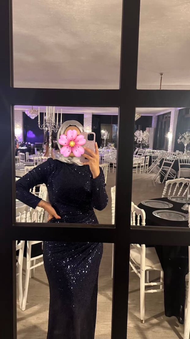 Tesettür payetli abiye - Görsel 2