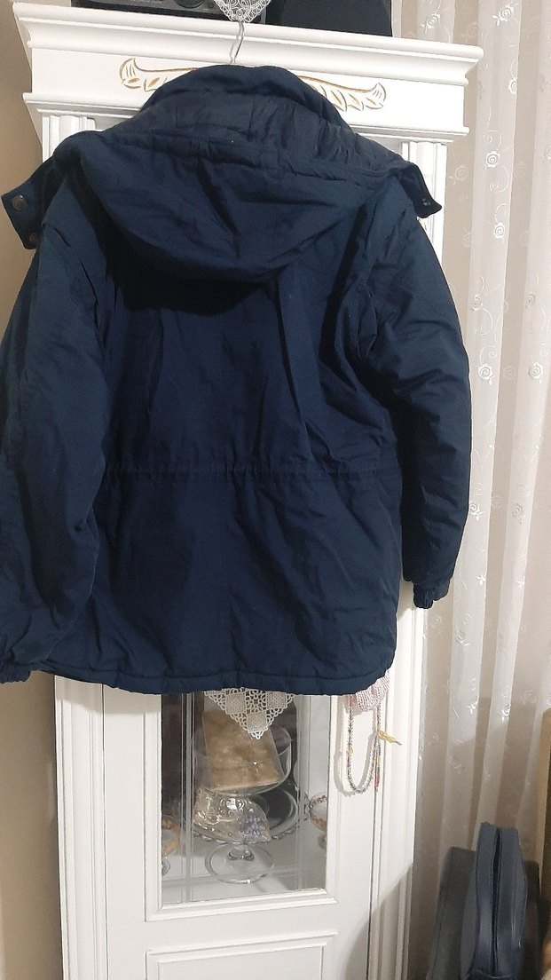 Kemerli Lacivert Erkek Mont - Görsel 2