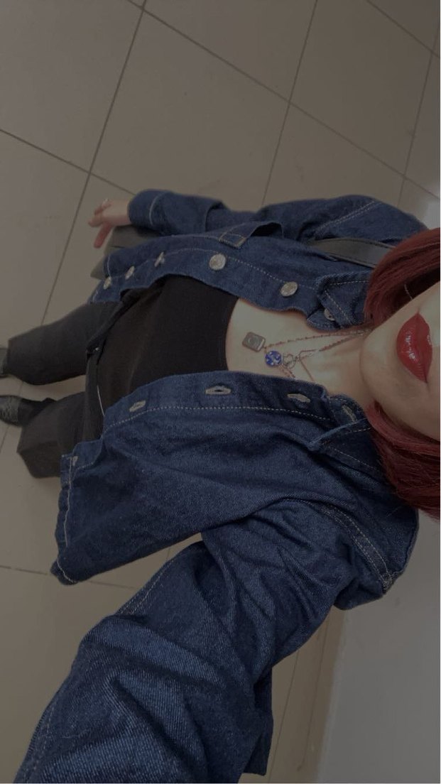 Siyah Fitted Denim Ceket Notched Yaka - Görsel 2