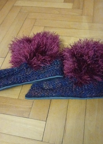 Mor Örgü Kız Çocuk Ev Terliği - Görsel 6