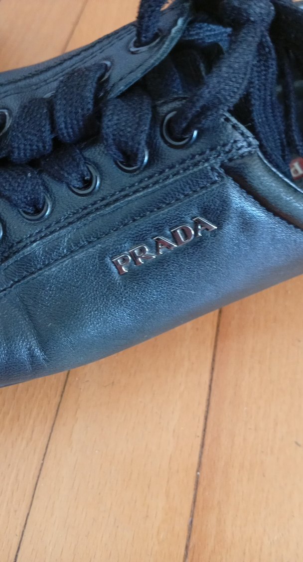 Prada Erkek Siyah Ayakkabı Bağcıkları - Görsel 3