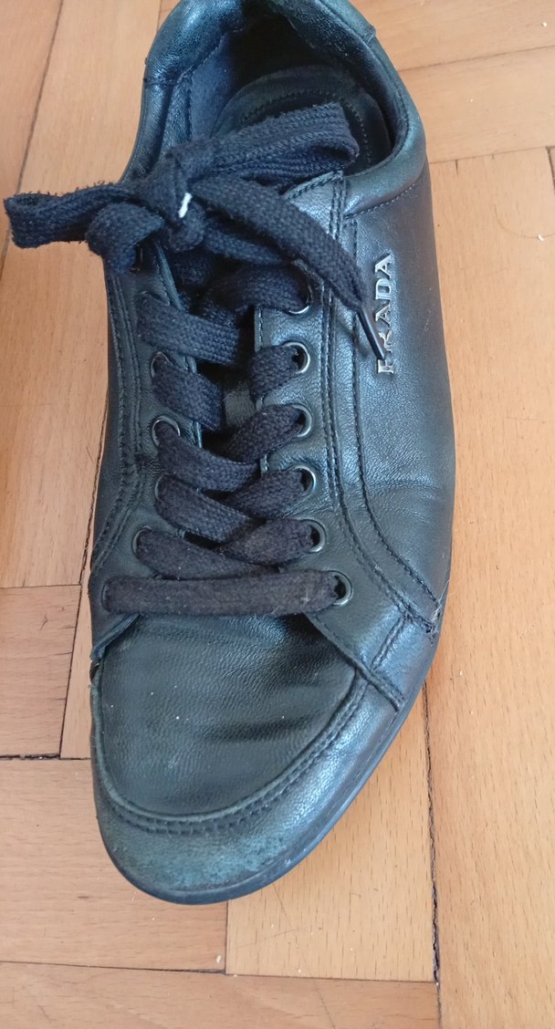 Prada Erkek Siyah Ayakkabı Bağcıkları - Görsel 4