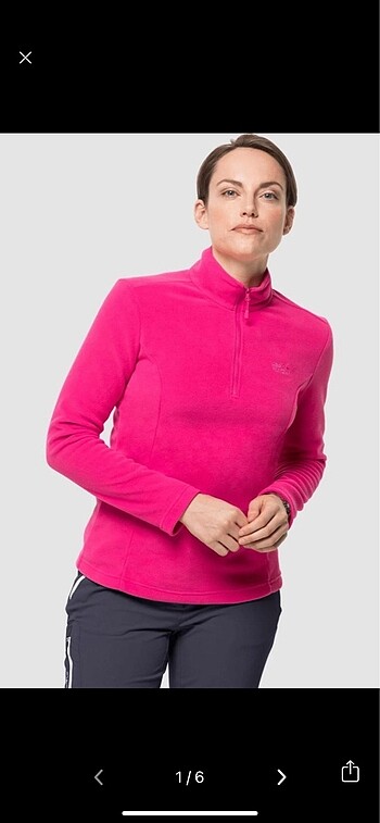 Pembe polar fermuarlı