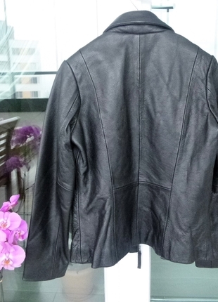Markasız Ürün Jubba Hakiki Deri Ceket Siyah XL