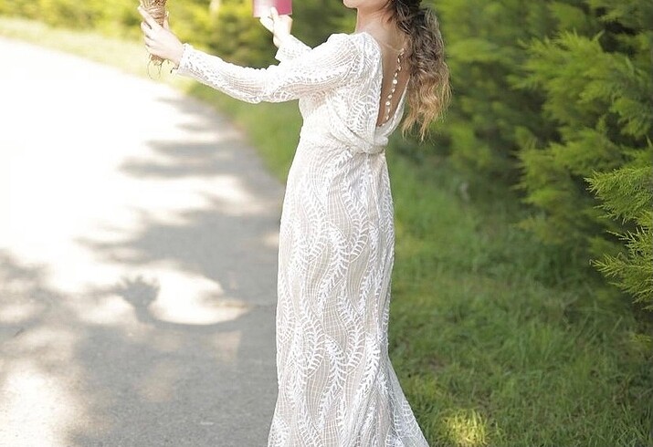 m Beden ten rengi Renk Nikah elbisesi