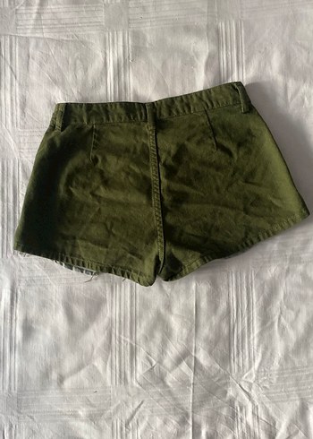 American Vintage Vintage Yeşil Keten Pliseli Mini Etek