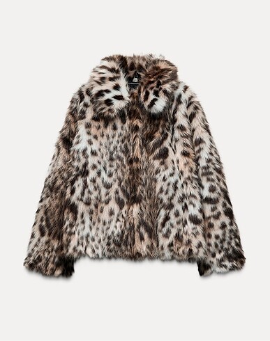 Zara leopar desenli kürk