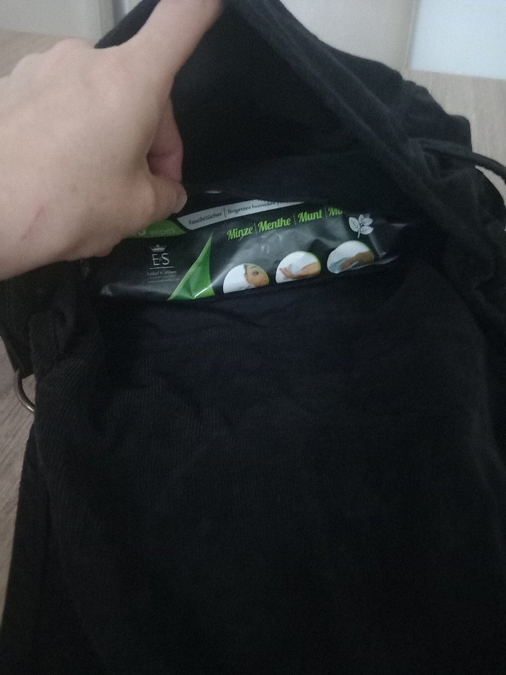 Koyu Siyah Nakışlı Kot Kadın Çanta - Görsel 5