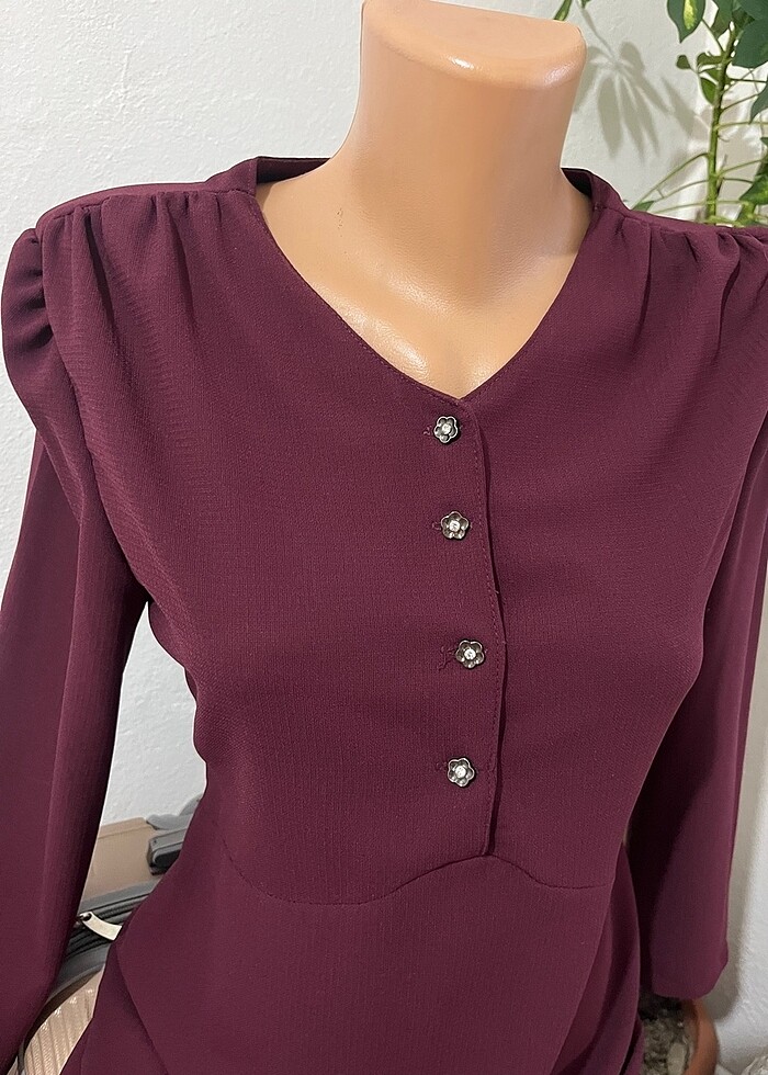 Bordo Elbise - Görsel 2