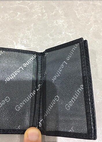 Safir Hakiki Deei Siyah Kredi Kartlık Mini Cüzdan - Görsel 2