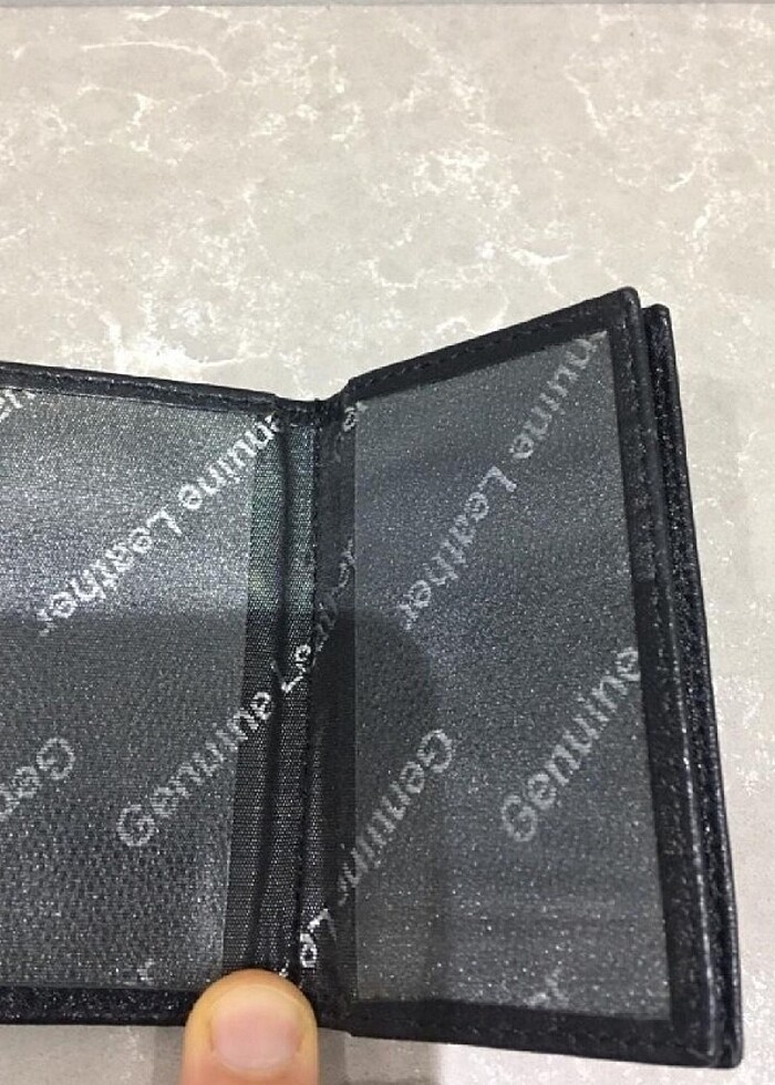 Safir Hakiki Deei Siyah Kredi Kartlık  Mini Cüzdan - Görsel 2