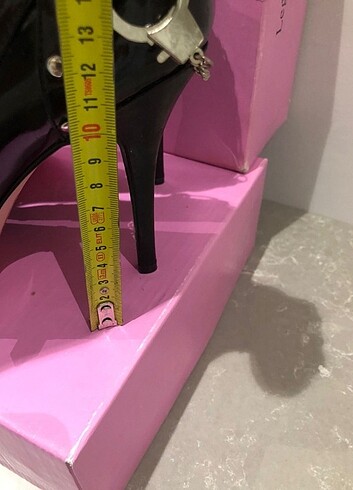 Siyah Platform Fetish Yüksek Topuklu Ayakkabı - Görsel 11