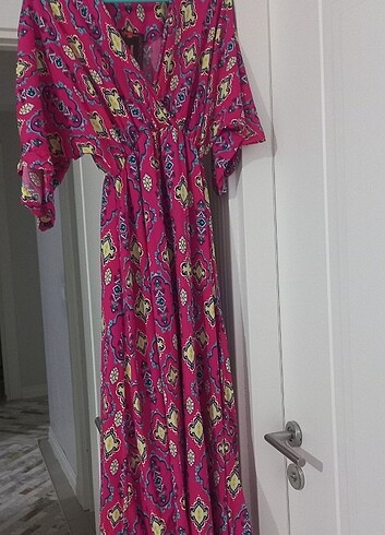 xl Beden pembe Renk Yazlık elbise