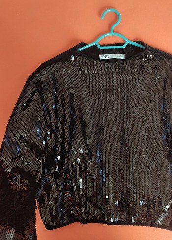 Zara siyah Payetli Üst - Görsel 2