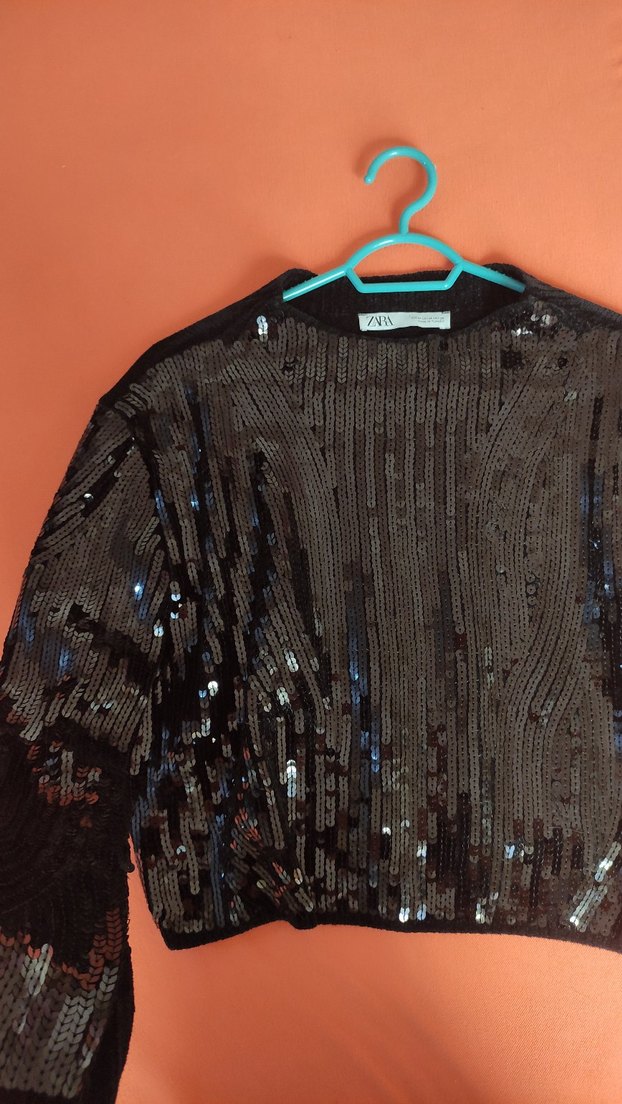 Zara siyah Payetli Üst - Görsel 2