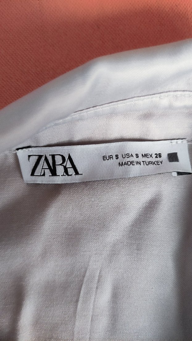 Zara Gri Düğmeli Kadın Gömlek - Görsel 2