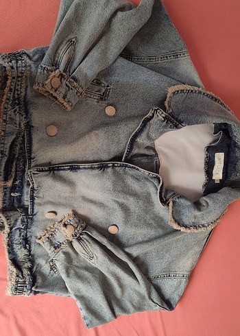 Kadın Kahverengi Kısa Kesim Denim Ceket - Görsel 3