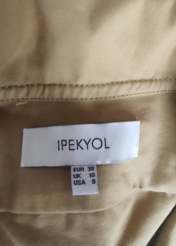 İpekyol orijinal Kemer Detaylı Kısa Bej Kadın Ceket - Görsel 5