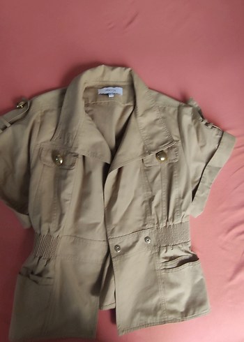 İpekyol orijinal Kemer Detaylı Kısa Bej Kadın Ceket - Görsel 3