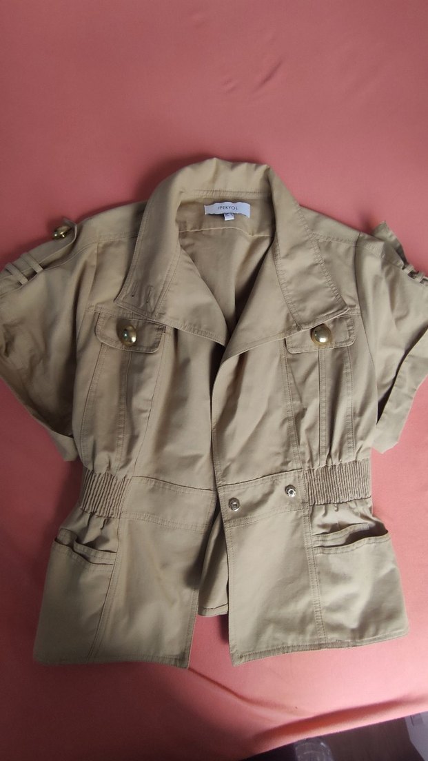 İpekyol orijinal Kemer Detaylı Kısa Bej Kadın Ceket - Görsel 2