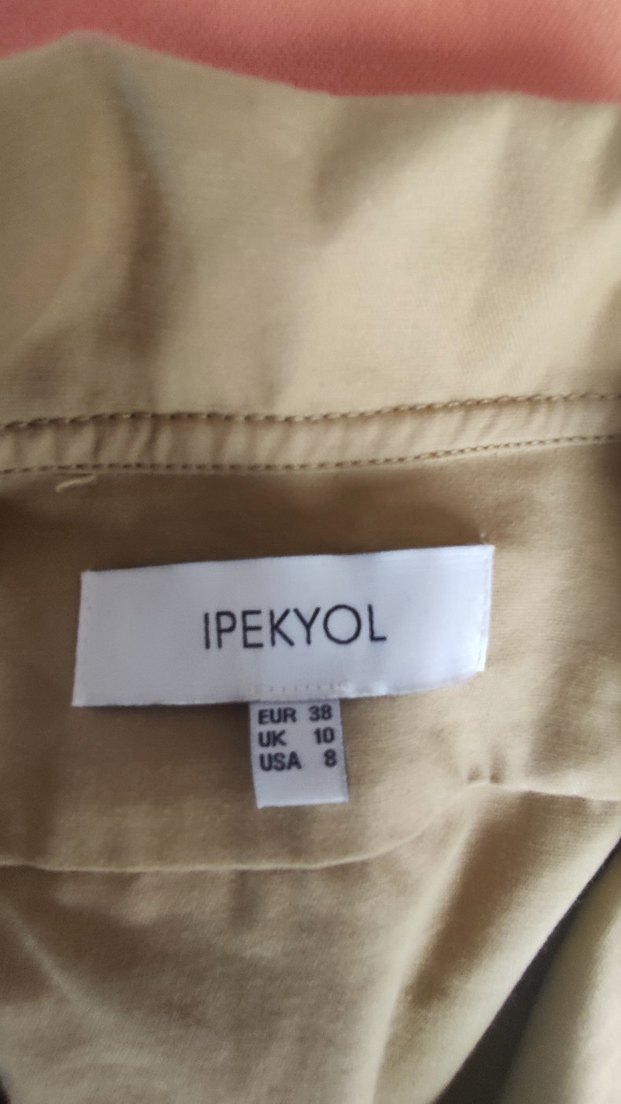 İpekyol orijinal Kemer Detaylı Kısa Bej Kadın Ceket - Görsel 5