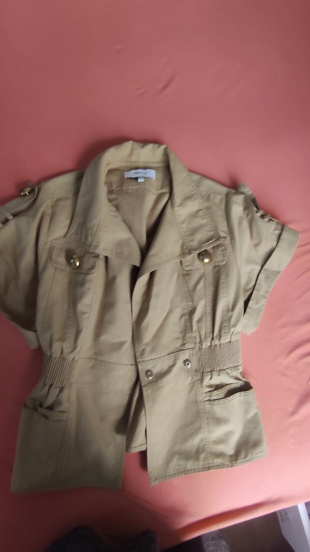 İpekyol orijinal Kemer Detaylı Kısa Bej Kadın Ceket - Görsel 3