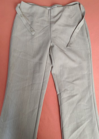 Mango Bej Kadın Kumaş Pantolon Tokalı - Görsel 3