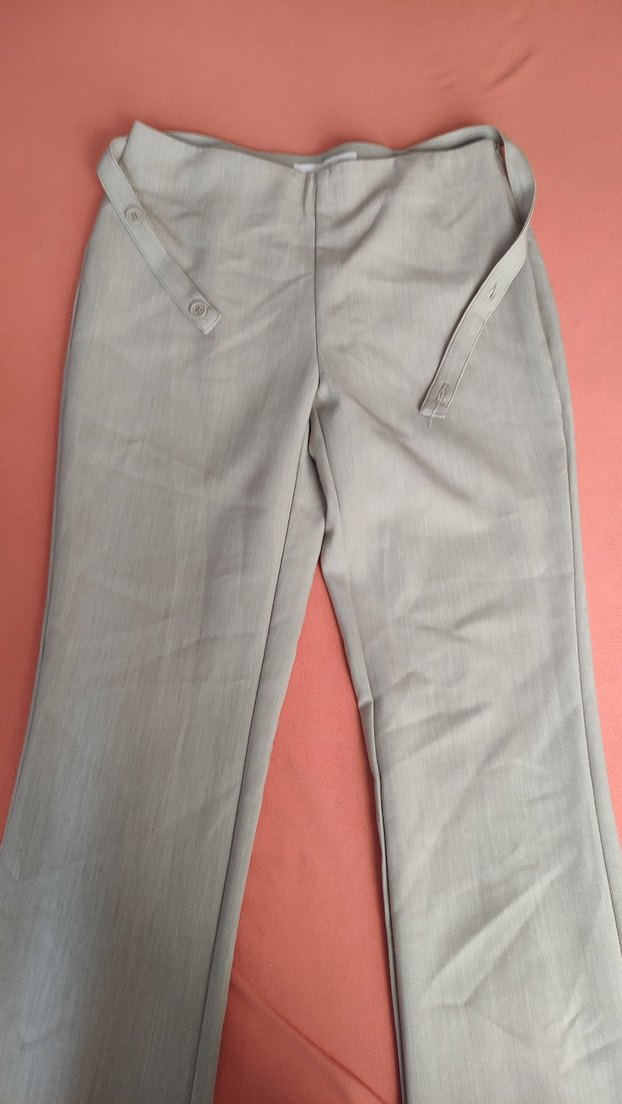 Mango Bej Kadın Kumaş Pantolon Tokalı - Görsel 3