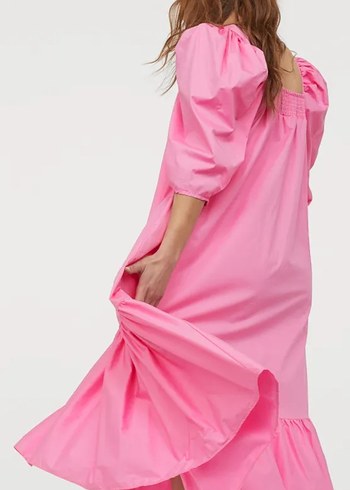 Pembe Bohem Midi Elbise - Görsel 2