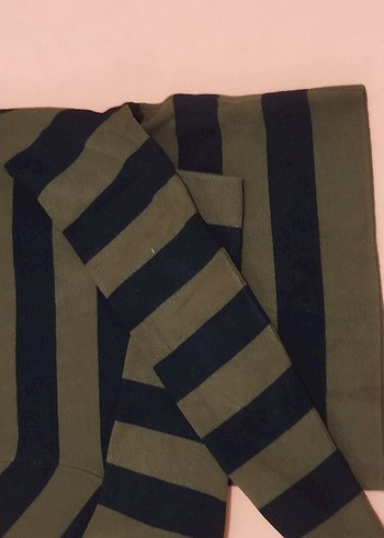 Kahverengi Siyah Çizgili Triko Kazak - Görsel 5