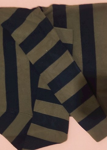 Kahverengi Siyah Çizgili Triko Kazak - Görsel 3