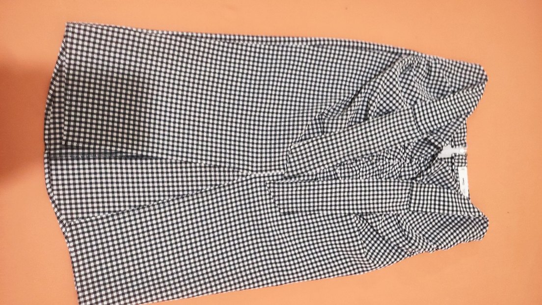 Gri Ekose Drapeli Midi Etek - Görsel 5