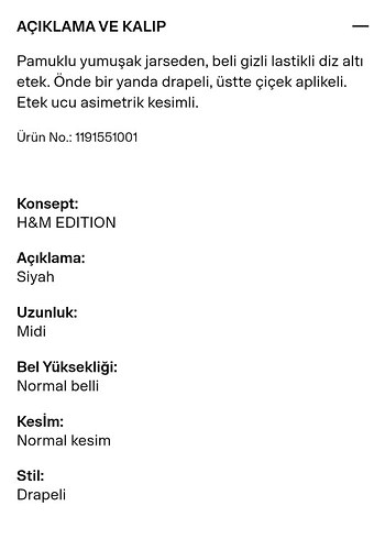 Drapeli Siyah Kadın Midi Etek - Görsel 2