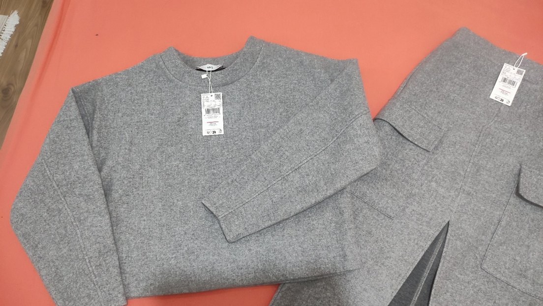 Gri Kadın Uzun Yüksek Yakalı Oversize Kaban - Görsel 4