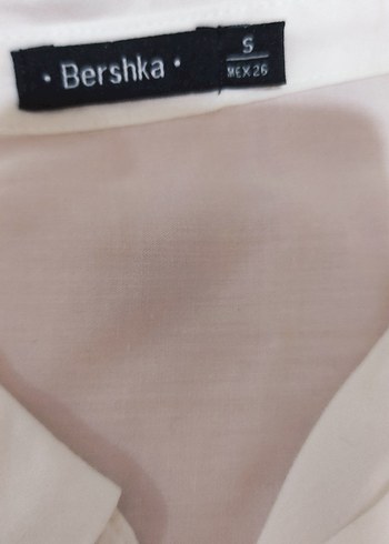 Beyaz V Yaka Transparan Keten Gömlek - Görsel 3