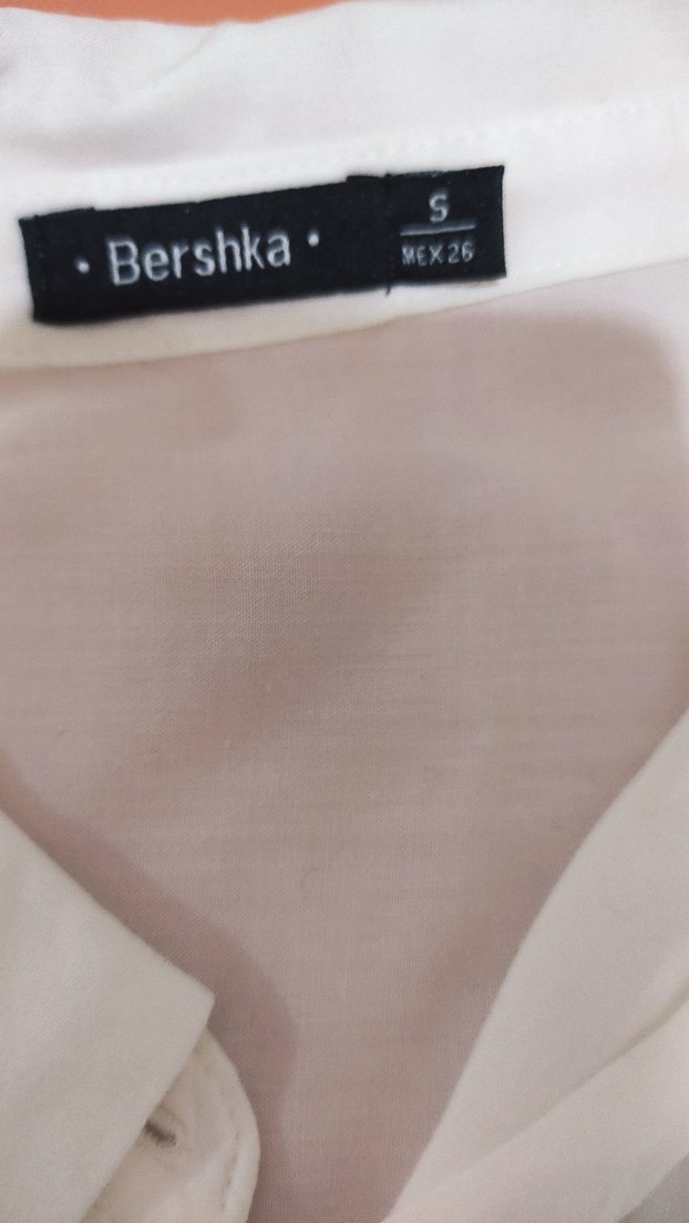 Beyaz V Yaka Transparan Keten Gömlek - Görsel 3