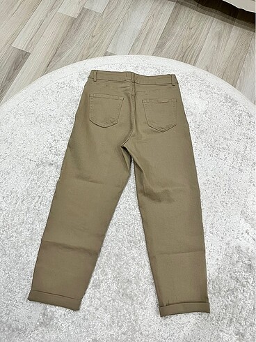 38 Beden camel Renk KADIN BOYFRİEND LİKRALI KOT PANTOLON