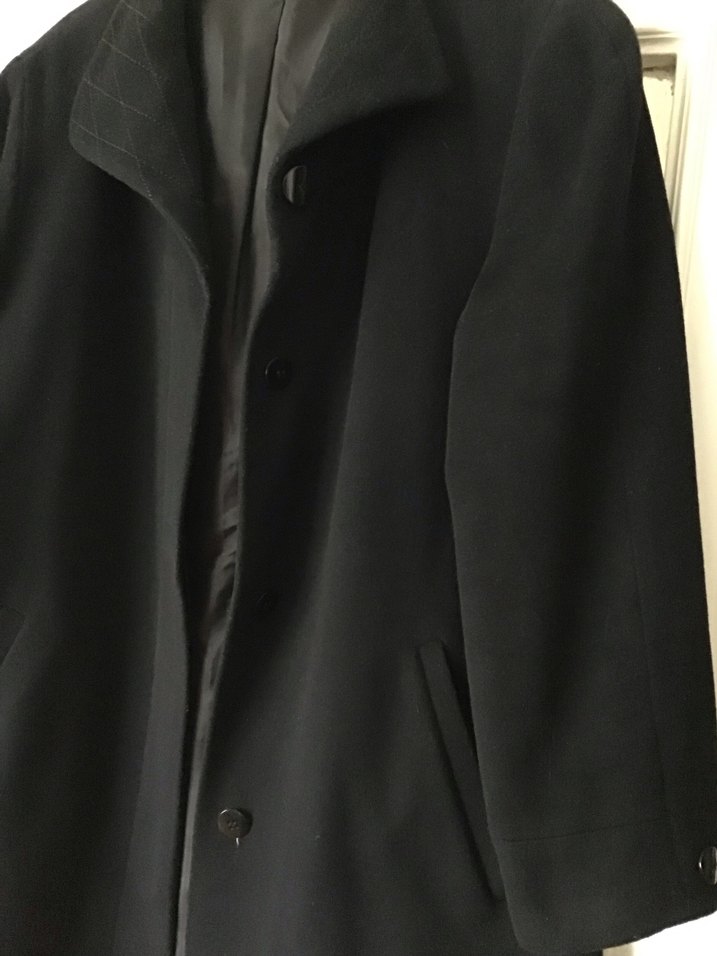 Düğmeli Siyah  Midi Palto  yurtdışıdan alındı - Görsel 3
