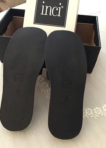 İnci Siyah Tokalı Kadın Terlik deri - Görsel 3