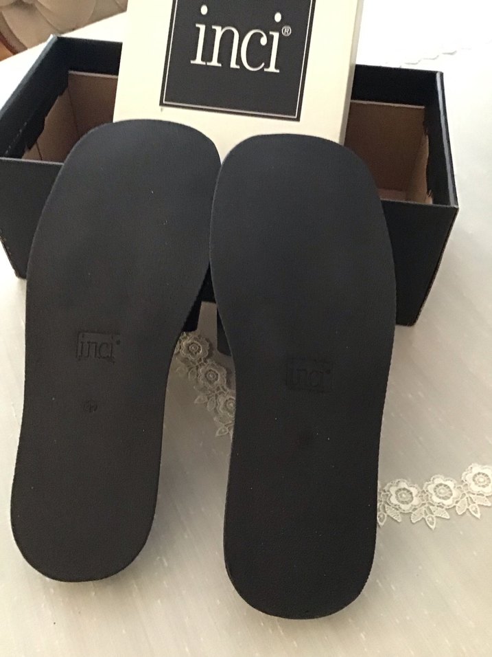 İnci Siyah Tokalı Kadın Terlik deri - Görsel 3